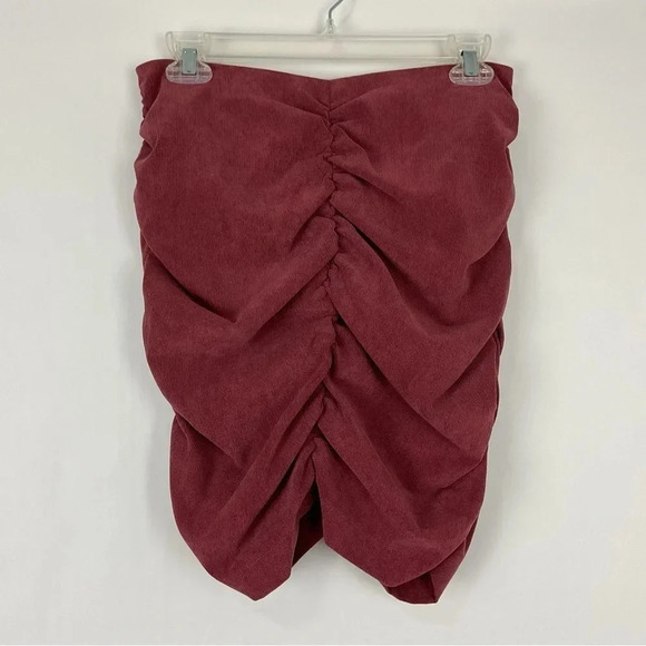 Zara Draped Ruched Corduroy Mini Skirt Size Medium - Picture 1 of 5